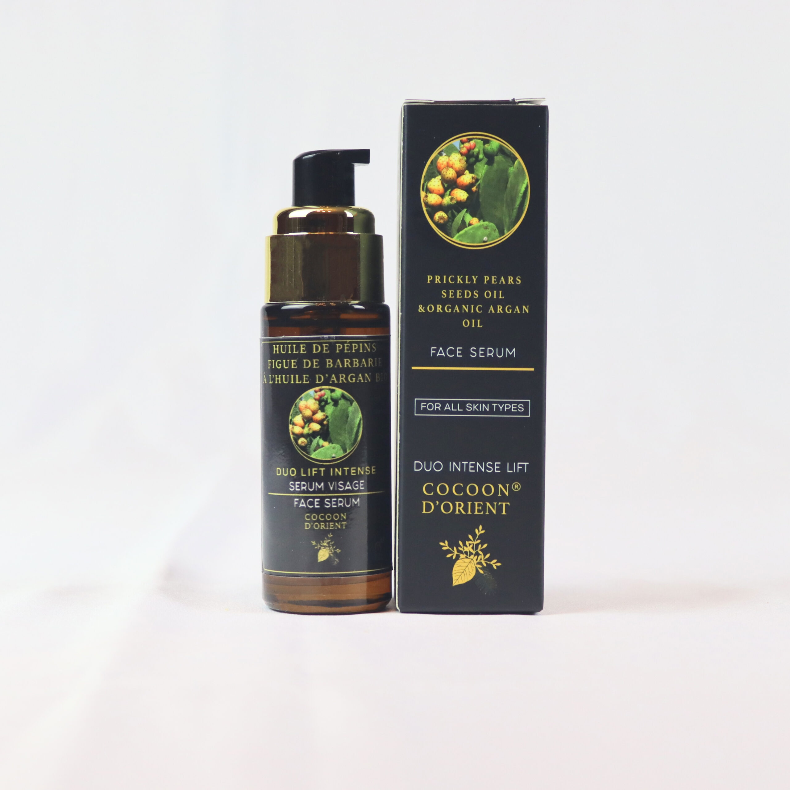 Soin anti-rides peau mature à l’huile d’argan bio et figue de barbarie – Duo Lift Intense Cocoon d’Orient