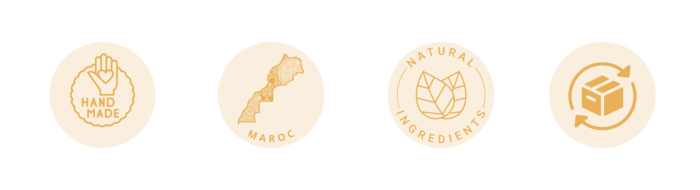 alt="Engagements Cocoon d'Orient : fabrication artisanale, production au Maroc, ingrédients naturels et livraison responsable"