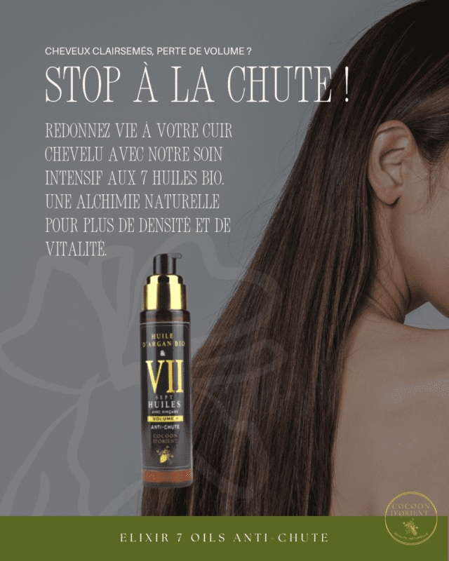 Stop à la chute de cheveux – Sérum naturel Cocoon d’Orient