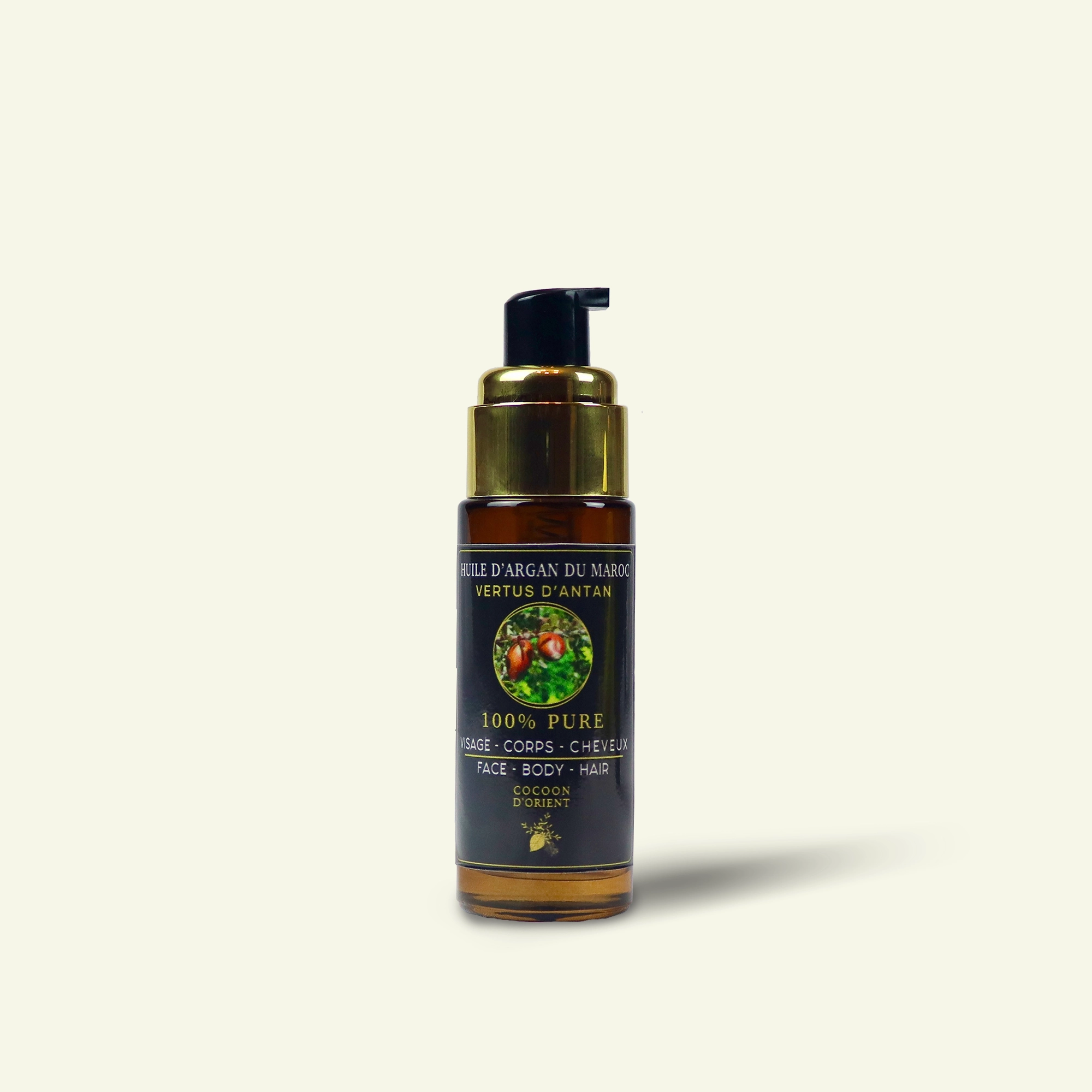 Sérum Visage Vertus d’Antan – Huile d’Argan Bio Pure – Cocoon d’Orient